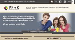 Desktop Screenshot of peakbehavioral.com