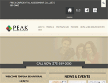 Tablet Screenshot of peakbehavioral.com